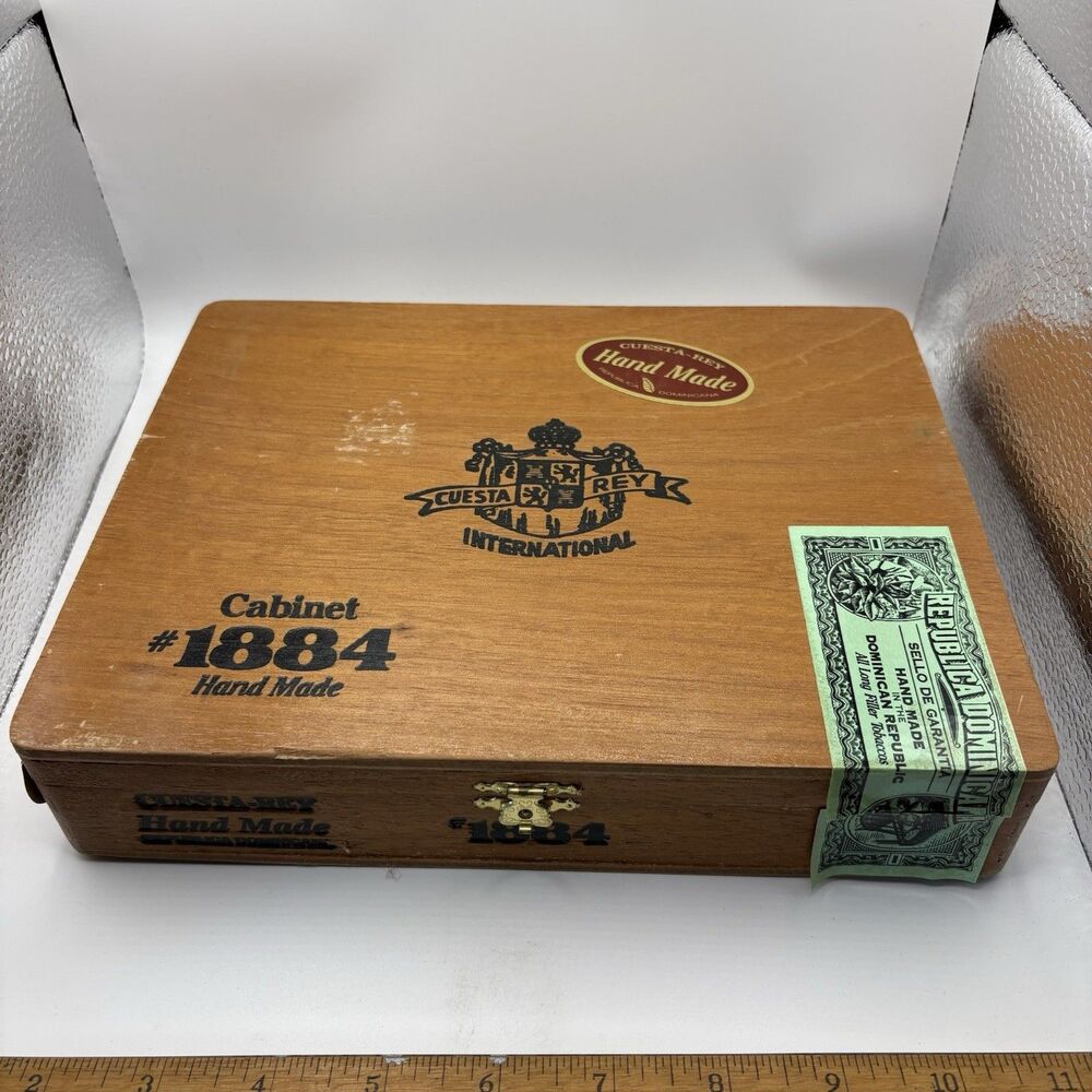 Vintage CUESTA REY International Cigar Box Dovetail Wooden Dominican Republic